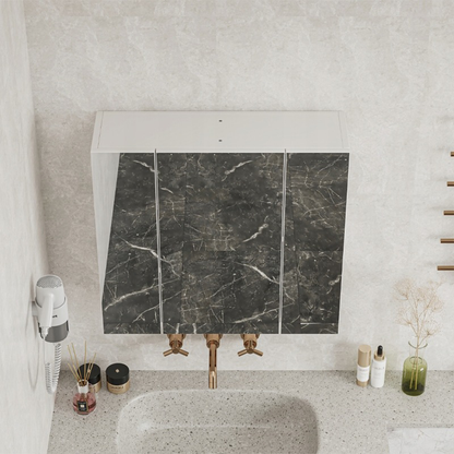 Szafka łazienkowa wisząca 60 cm – z potrójnym lustrem, nowoczesna i praktyczna, biała