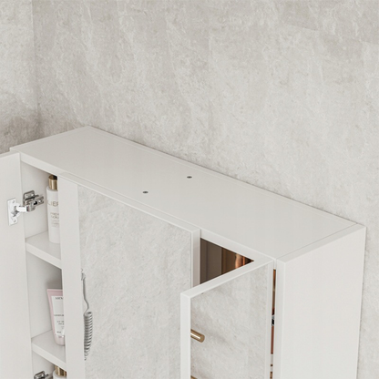 Szafka łazienkowa wisząca 60 cm – z potrójnym lustrem, nowoczesna i praktyczna, biała