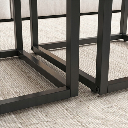 Stoliki kawowe 2w1 – loft, MDF + metal, rustykalne