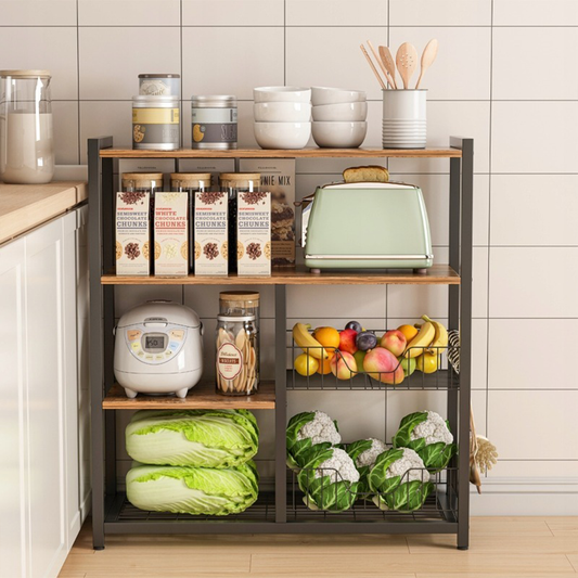 Półka kuchenna 80 cm – styl industrialny, MDF + metal