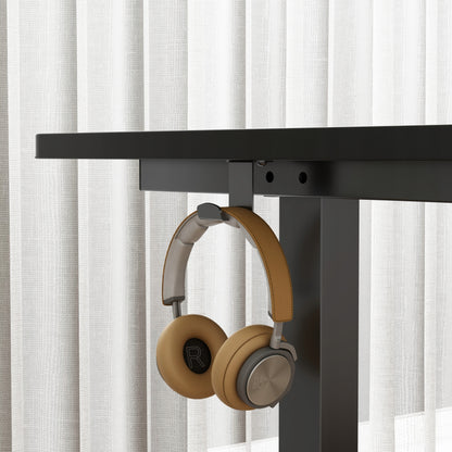 Elektryczne biurko 160×80 cm - czarne, biurko sit-stand, regulowana wysokość 72-118 cm