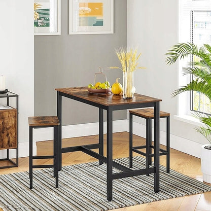 Stół barowy z 2 krzesłami 100x40x90 cm – industrialny design, nowoczesny loftowy styl