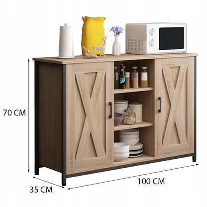 Szafka boczna/ kredens z otwartymi półkami komoda - 100 cm