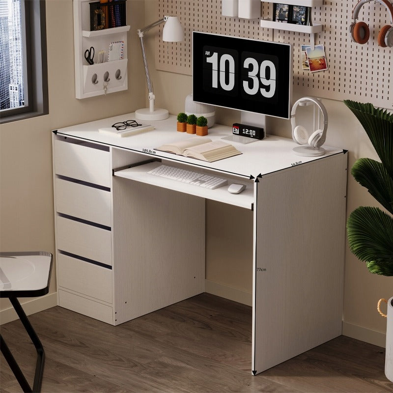 Biurko komputerowe stolik białe młodzieżowe nowoczesne z szufladami półką