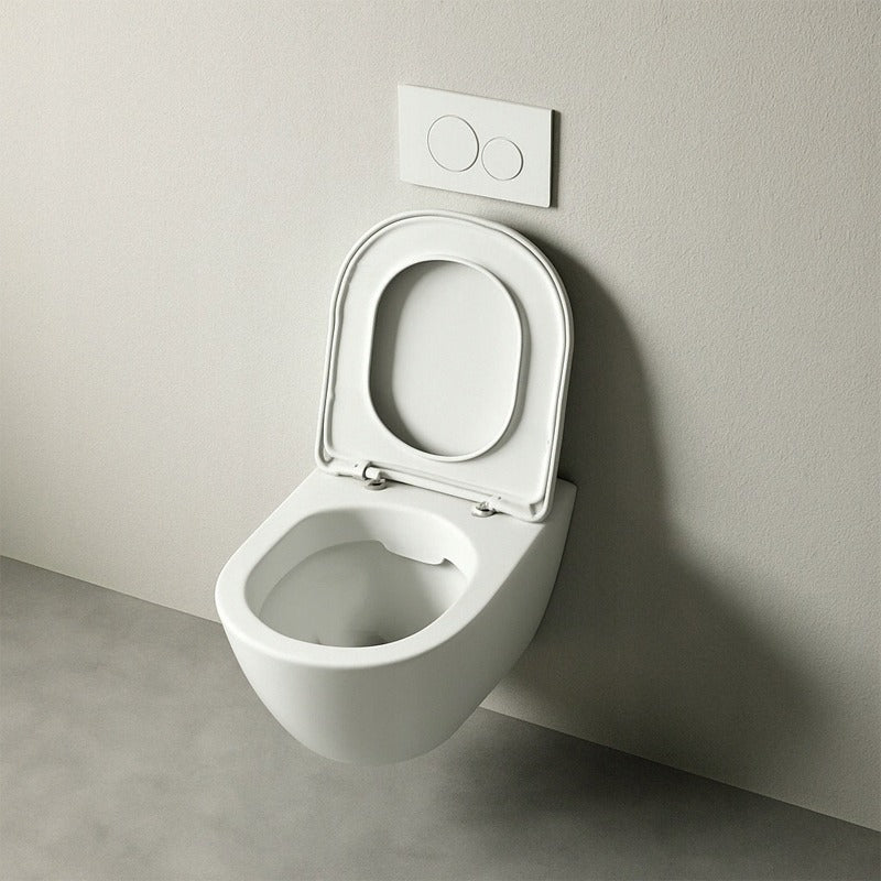 Miska wc biała rimless deska wolnoopadająca duroplast wirowe spłukiwanie