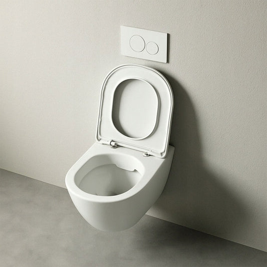 Miska wc biała rimless deska wolnoopadająca duroplast wirowe spłukiwanie