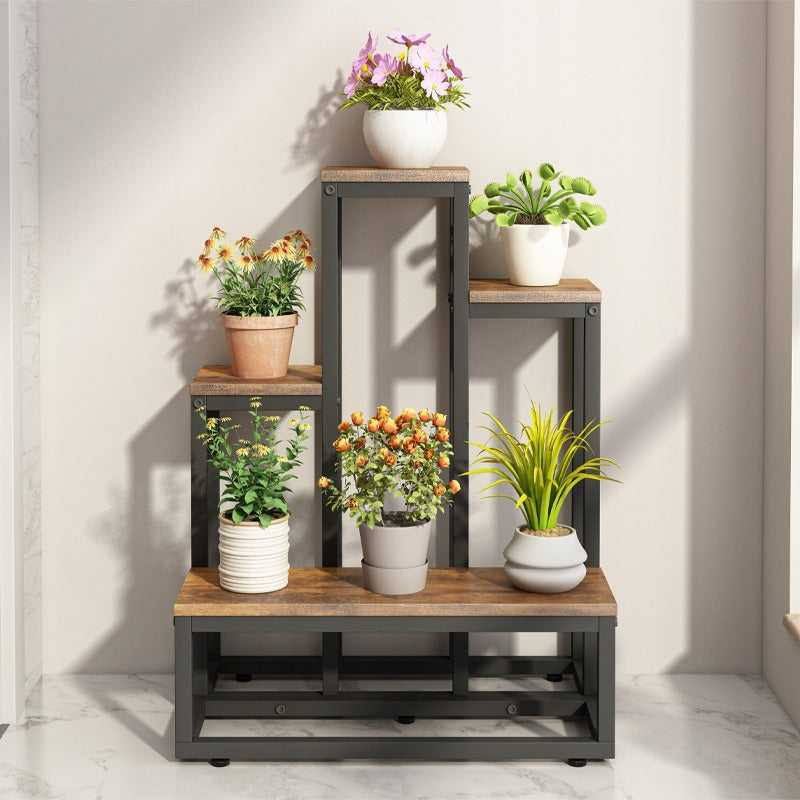 Rustykalny stojak na rośliny 67 cm – elegancki regał na doniczki na nóżkach