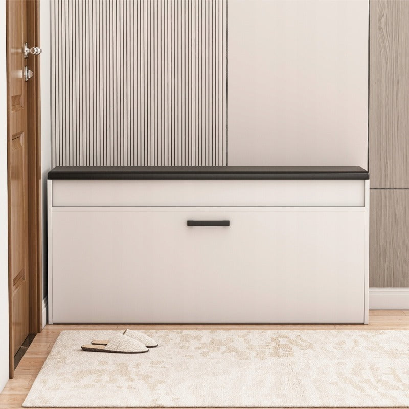 Szafka na buty biała z siedziskiem schowkiem duża 2 półki otwierana 100 cm