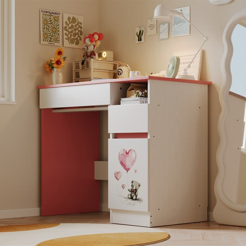 Biurko różowe dla dziewczynki - 90 cm
