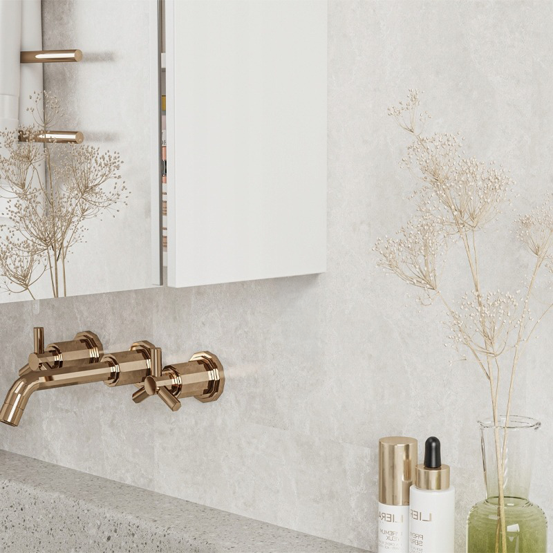 Szafka łazienkowa 60x60x22 cm z lustrem – biała, 2 drzwi, nowoczesny design