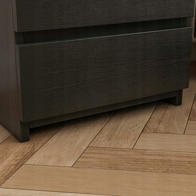 Szafka nocna 40cm stolik komoda 2 szuflady czarna loft nowoczesna sypialnia