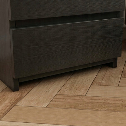 Szafka nocna 40cm stolik komoda 2 szuflady czarna loft nowoczesna sypialnia