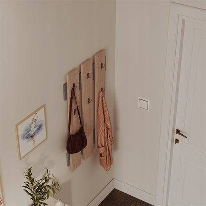 Wieszak ścienny z 6 uchwytami do przedpokoju, 100 cm