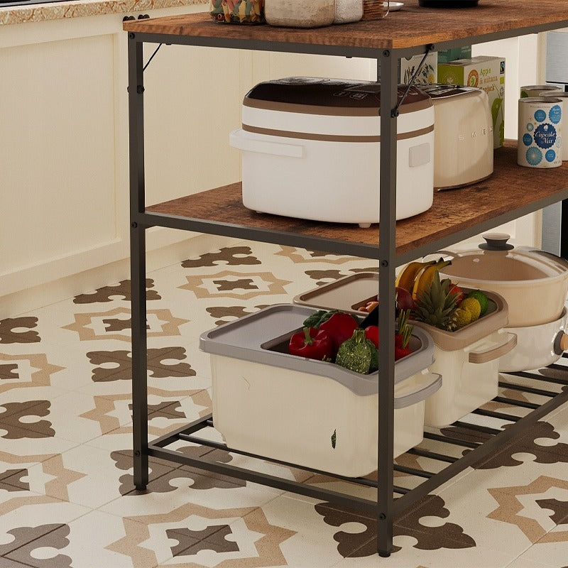 Szafka - wyspa kuchenna półka regał loft industrialny rustykalny brąz 120 cm