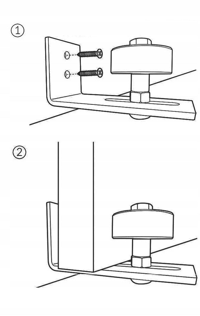 Prowadnica prowadzenie prowadnik dolny do drzwi przesuwnych rolka barn door  (1 sztuka)