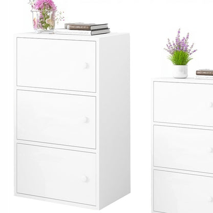 Nowoczesna pojemna komoda szafka biała skandynawski loft retro 3 półki