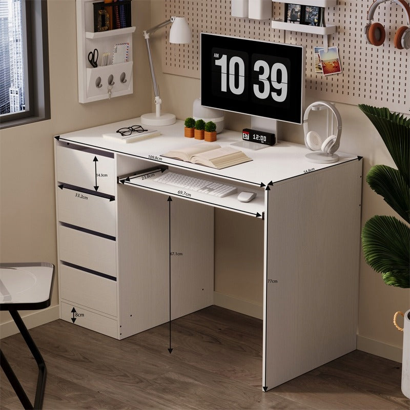 Biurko komputerowe stolik białe młodzieżowe nowoczesne z szufladami półką