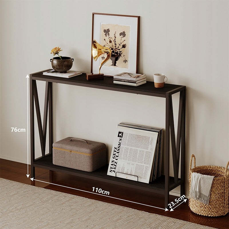 Stół - konsola do przedpokoju – ciemny brąz, funkcjonalność I styl