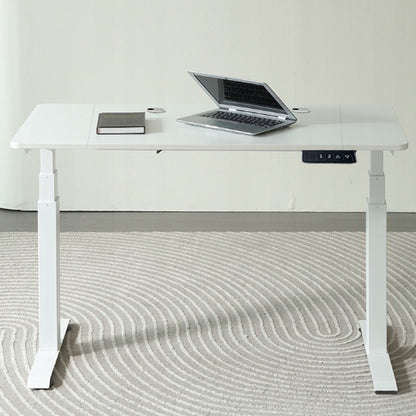 Biurko Elektryczne Podnoszone Białe 160x80 Regulowane Wysokości 72-118 cm