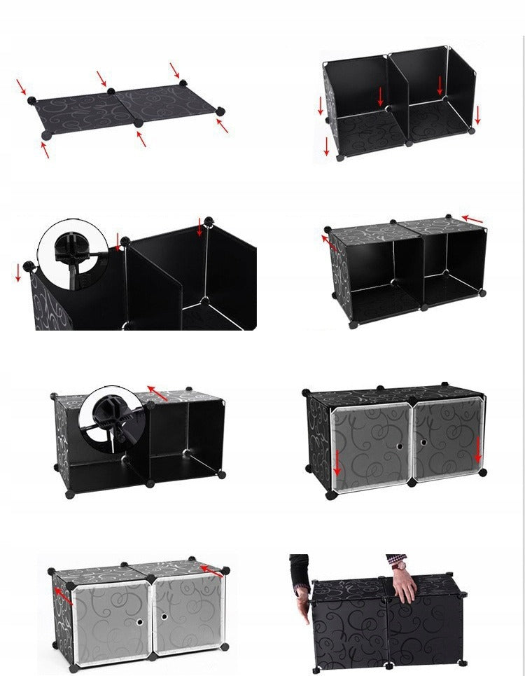 Duża modułowa szafa garderoba wieszak xxl czarna