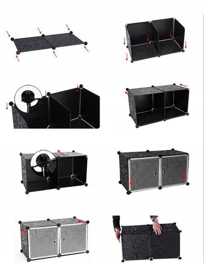 Duża modułowa szafa garderoba wieszak xxl czarna