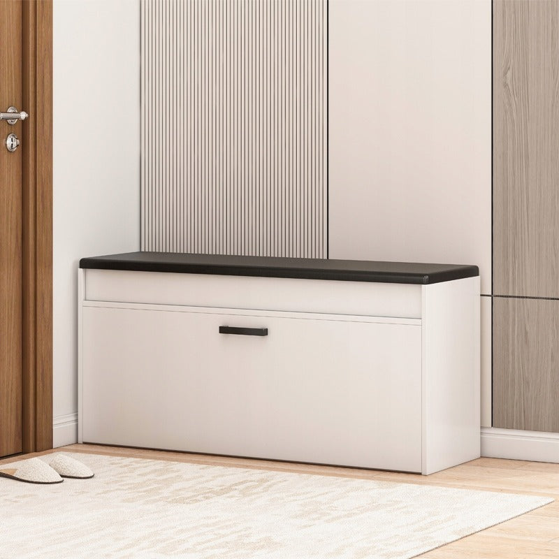 Szafka na buty biała z siedziskiem schowkiem duża 2 półki otwierana 100 cm