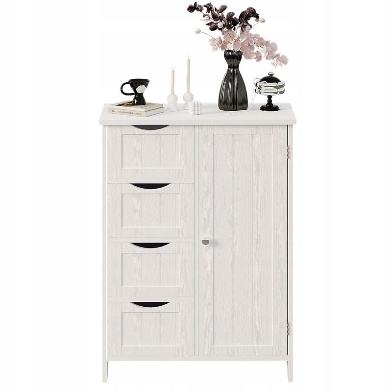 Szafka regał komoda łazienka przedpokój loft 3 szuflady biała wysoka 80 cm
