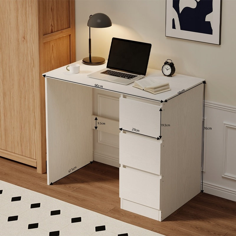Biurko Komputerowe Loft z Szufladami Białe 90x50 cm Młodzieżowe Home Office