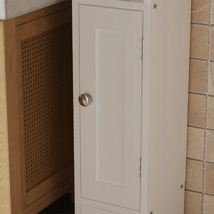 Szafka łazienkowa słupek drzwi biała wysoka półki nowoczesna loft 80 cm