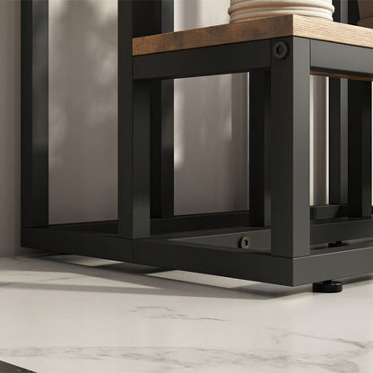 Rustykalny stojak na rośliny 67 cm – elegancki regał na doniczki na nóżkach