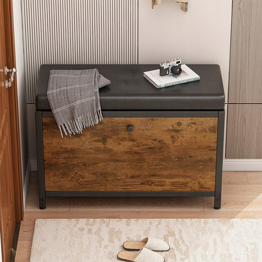 Szafka na buty z siedziskiem pojemna schowek półka otwierana drewno retro