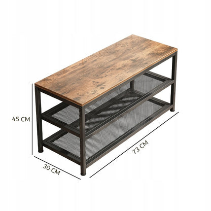 Regał szafka na buty siedziskiem duża półka industrialna loft retro 73 cm