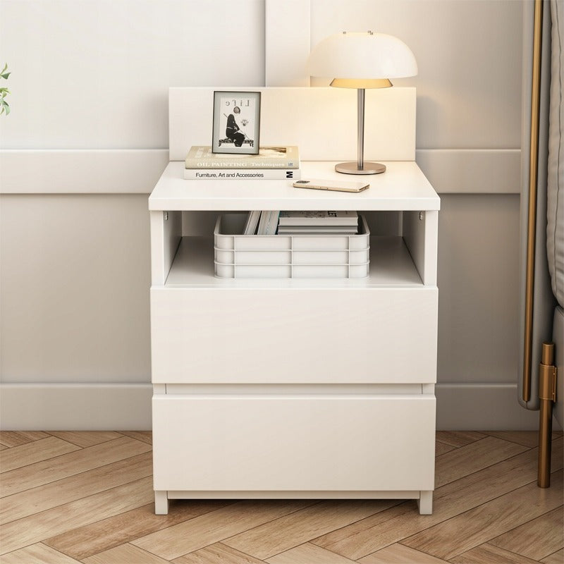 Nowoczesna szafka nocna 40 cm – 2 szuflady, loftowy design, MDF