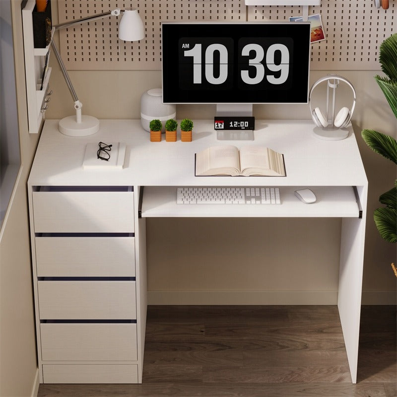Biurko komputerowe stolik białe młodzieżowe nowoczesne z szufladami półką