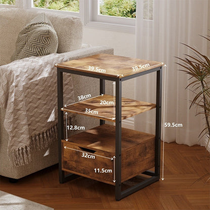 Szafka nocna stolik do sypialni brązowa 80cm