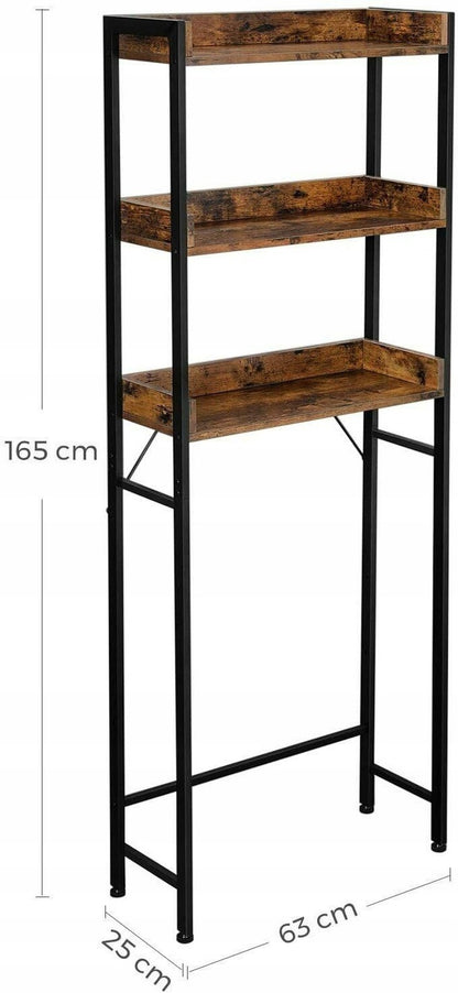 Regał szafka łazienkowa nad toaletę pralkę loft industrialny półki 165 cm