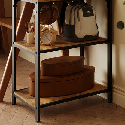 Stolik industrialny ciemny brąz retro - 75 cm