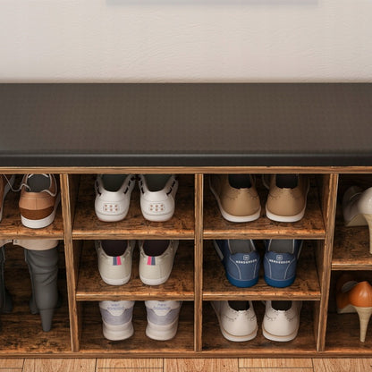 Szafka na buty z siedziskiem ławka do przedpokoju brąz rustykalny loft