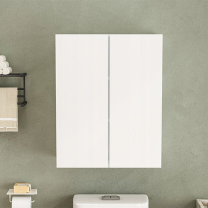 Szafka łazienkowa wisząca biała 2-drzwiowa nowoczesna ścienna 3 półki 80 cm