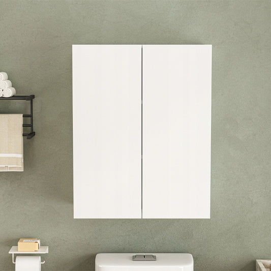 Szafka łazienkowa wisząca biała 2-drzwiowa nowoczesna ścienna 3 półki 80 cm