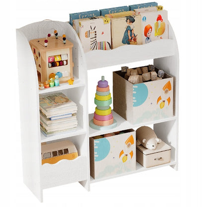 Regał na książki gazety szafka na zabawki stojąca biblioteczka loft pojemny