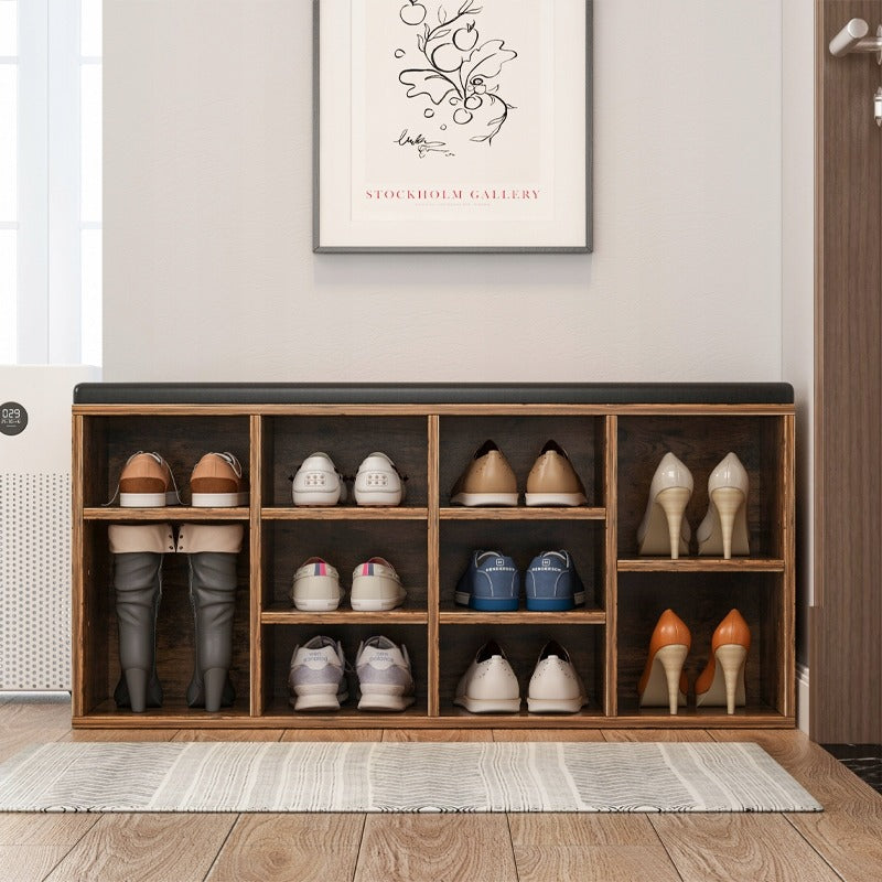 Szafka na buty z siedziskiem ławka do przedpokoju brąz rustykalny loft