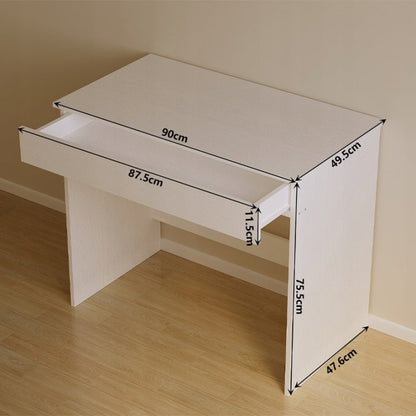 Biurko Młodzieżowe 90cm Białe z Szufladą – Małe Biurko Loft