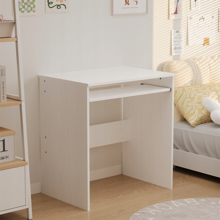 Biurko Komputerowe 70cm Białe – Półka na Klawiaturę – Mały Loft