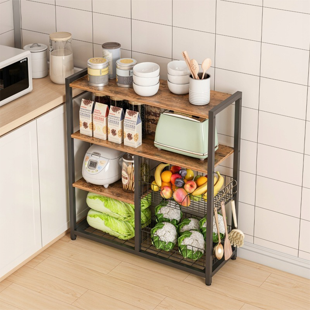 Półka kuchenna 80 cm – styl industrialny, MDF + metal