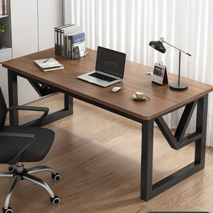 Nowoczesne loftowe biurko 120x60 cm – dla gracza, ciemny dąb, z półką