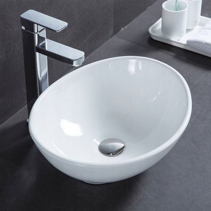 Umywalka ceramiczna Rebiko 420x340x150 mm – biała, minimalistyczny i nowoczesny design