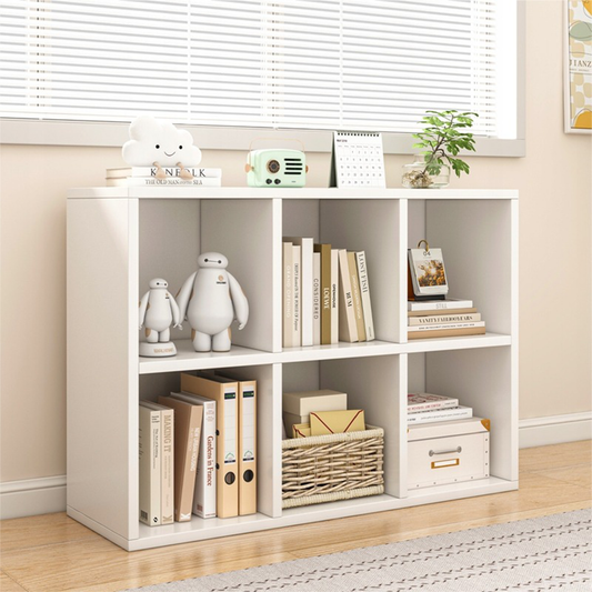 Biblioteczka KALAX 2x3 90x30x60 cm – biała, otwarta, nowoczesna półka do przechowywania