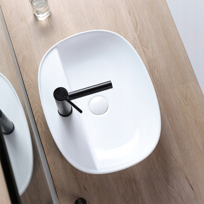 Umywalka ceramiczna Rebiko 600x400x120 mm – biała, nowoczesny i minimalistyczny design