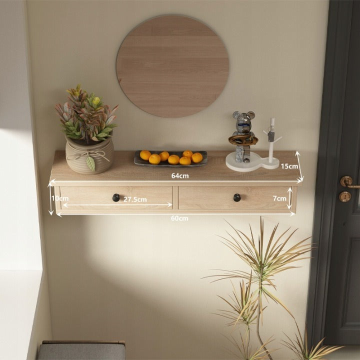 Półka Wisząca z Drzwiczkami 64 cm Jasny Brąz Szafka Ścienna Loft Nowoczesna